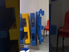 رنگ آبی 3 رانرها کار سنگین پلاستیکی پالت فلزی سبک بلوک 1300 * 1100 * 160mm